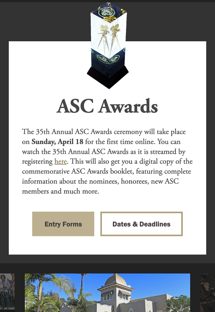 AWARDS LANDING